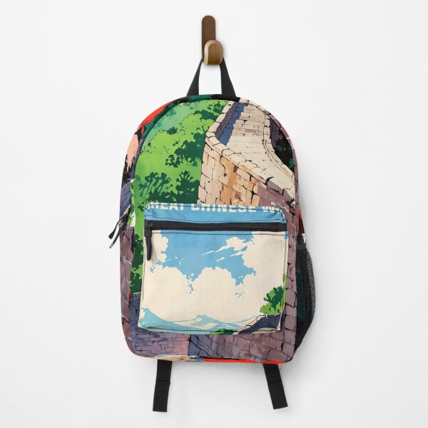 Item preview, Great Chinese Wall Retro Anime Girl China 80s Vintage Travel designed and sold by Retro-Anime9.