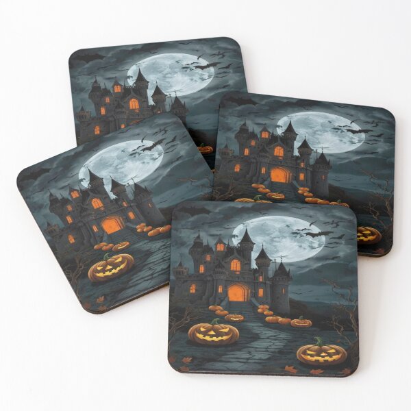 Item preview,  halloween dark castle, halloween castle ,Halloween Landscape,Halloween Season, halloween pumpkin designed and sold by Expressions-Sel.