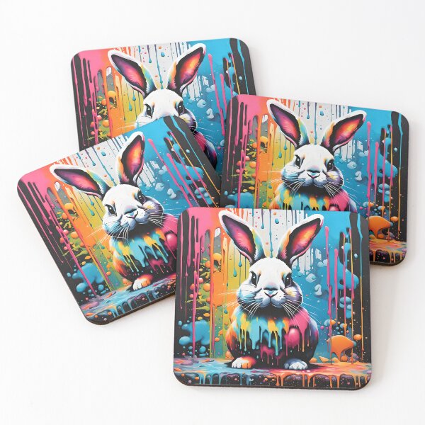 Item preview, Bunny with splatters designed and sold by lalylaura.