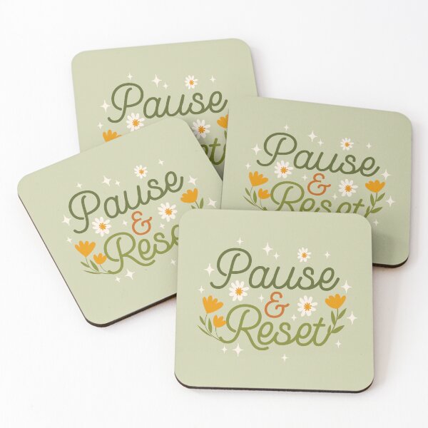 Item preview, Pause & Reset designed and sold by Paper Bee Gift Shop.
