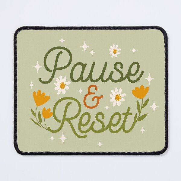 Item preview, Pause & Reset designed and sold by Paper Bee Gift Shop.