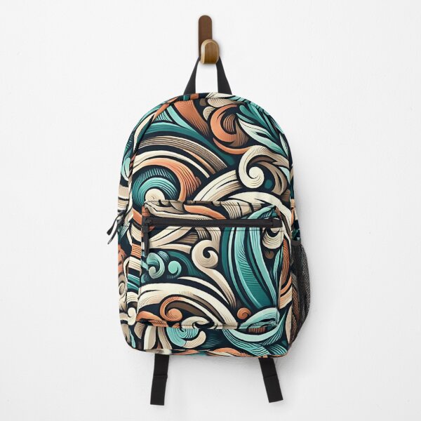 Item preview, A colorful floral pattern with swirls designed and sold by Haji Kamora.
