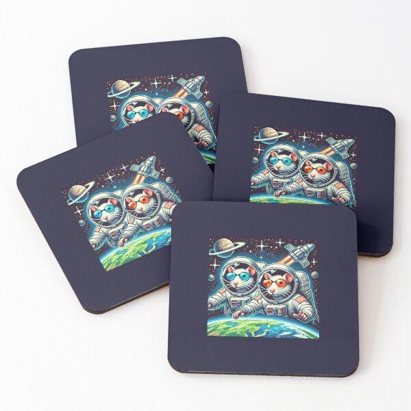 Item preview, adorable, adventurous astronaut rats designed and sold by ANIARTONLINE.