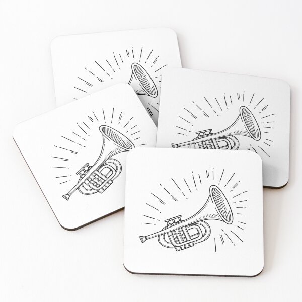Item preview, An Illustration of a Brass Instrument Shining Under Stage Lights designed and sold by rasagamastore.