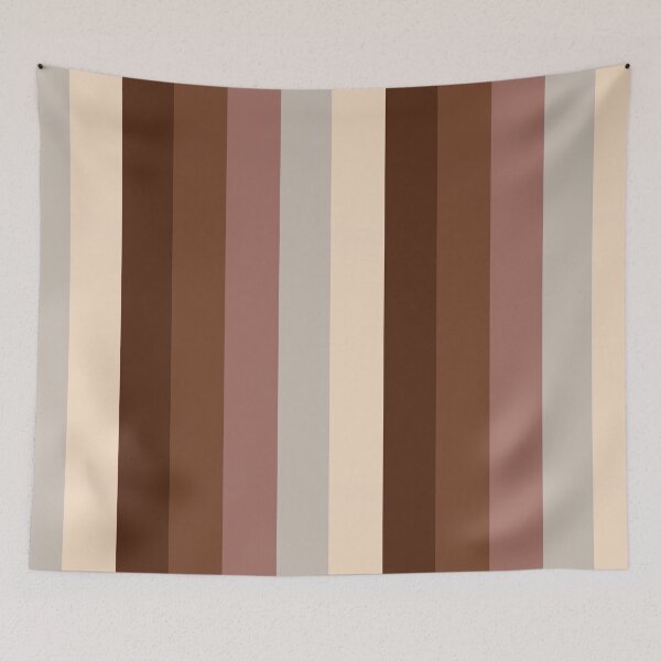 Item preview, Bold Vertical Stripes Christmas Colors Brown Ambiance designed and sold by taiche.