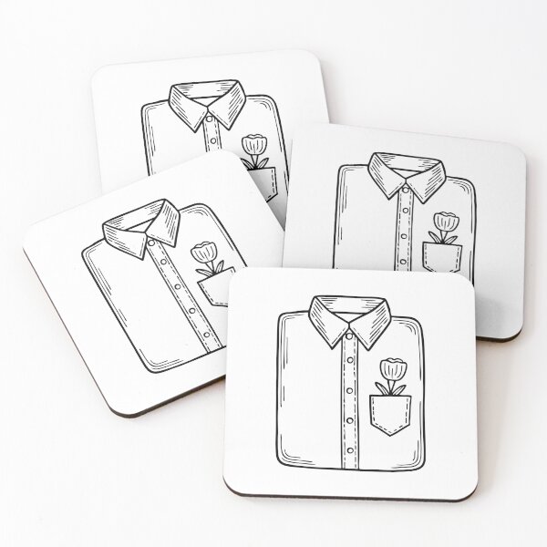 Item preview, An Illustration of a Buttonhole on a Neatly Folded Shirt designed and sold by rasagamastore.