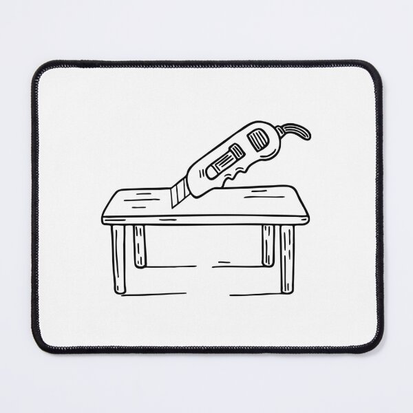 Item preview, Illustration of a Boxcutter Placed on a Workbench designed and sold by rasagamastore.