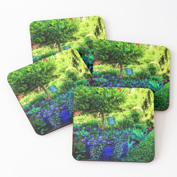Artikelvorschau, Blauer Topf über der Hecke hinaus entworfen und verkauft von RiverDeeDesigns.