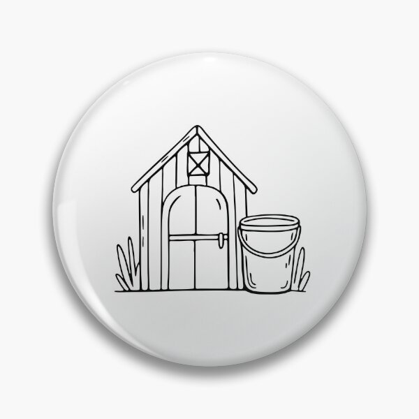 Item preview, An Illustration of a Bucket Beside a Garden Shed designed and sold by rasagamastore.