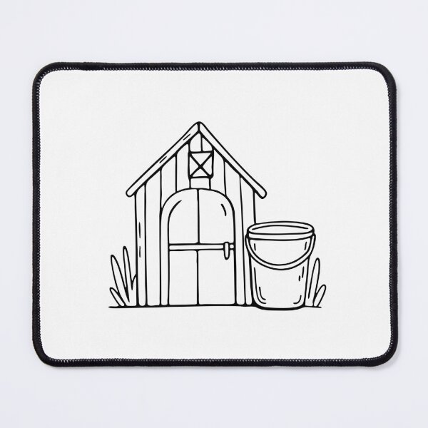 Item preview, An Illustration of a Bucket Beside a Garden Shed designed and sold by rasagamastore.