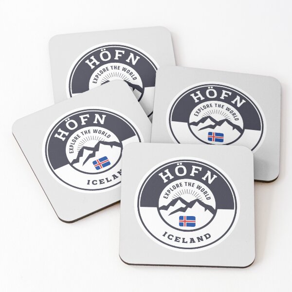 Item preview, Höfn Iceland Black and White Crest designed and sold by World Designs.