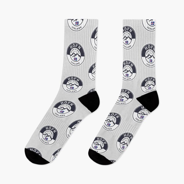 Item preview, Höfn Iceland Black and White Crest designed and sold by World Designs.