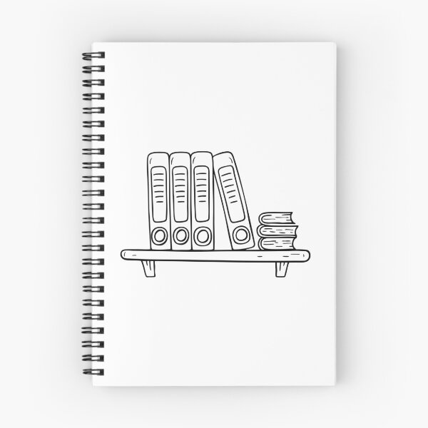 Item preview, Illustration of Binders Stacked on a Classroom Shelf designed and sold by rasagamastore.