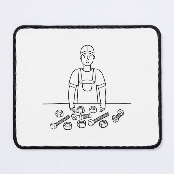 Item preview, Illustration of Bolts Scattered Across a Mechanic's Table designed and sold by rasagamastore.