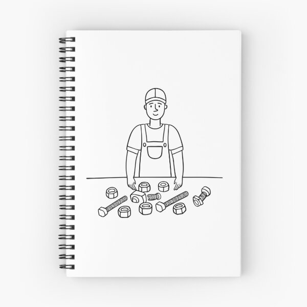 Item preview, Illustration of Bolts Scattered Across a Mechanic's Table designed and sold by rasagamastore.