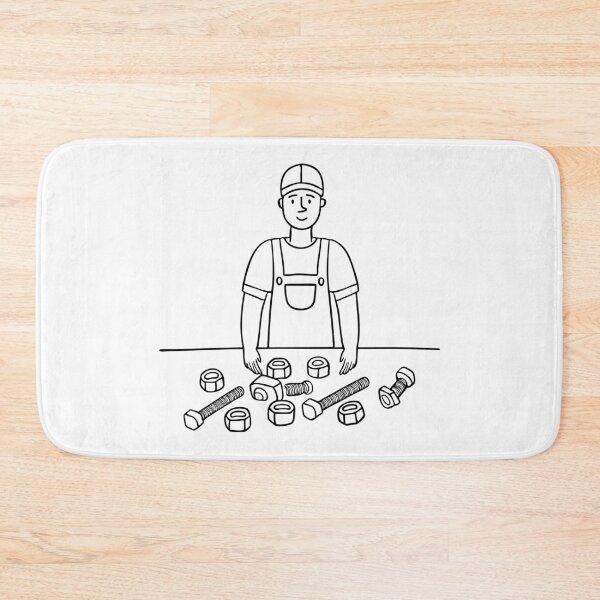 Item preview, Illustration of Bolts Scattered Across a Mechanic's Table designed and sold by rasagamastore.