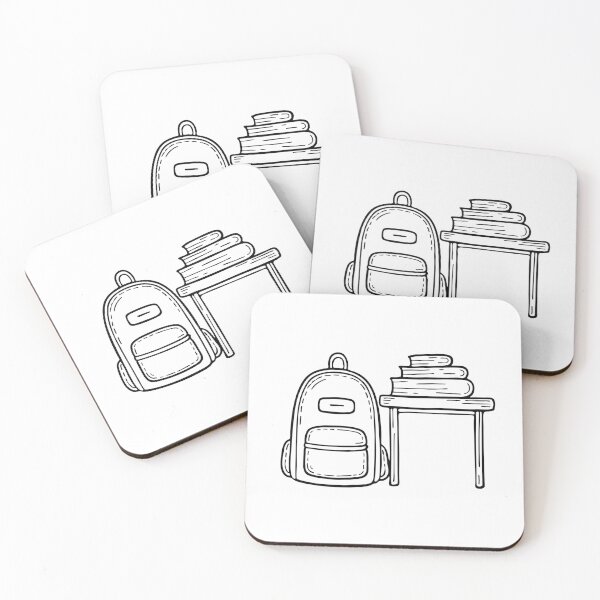 Item preview, Backpack Leaning Against a Classroom Desk designed and sold by rasagamastore.