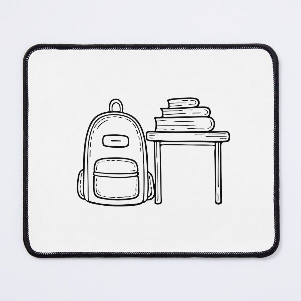 Item preview, Backpack Leaning Against a Classroom Desk designed and sold by rasagamastore.