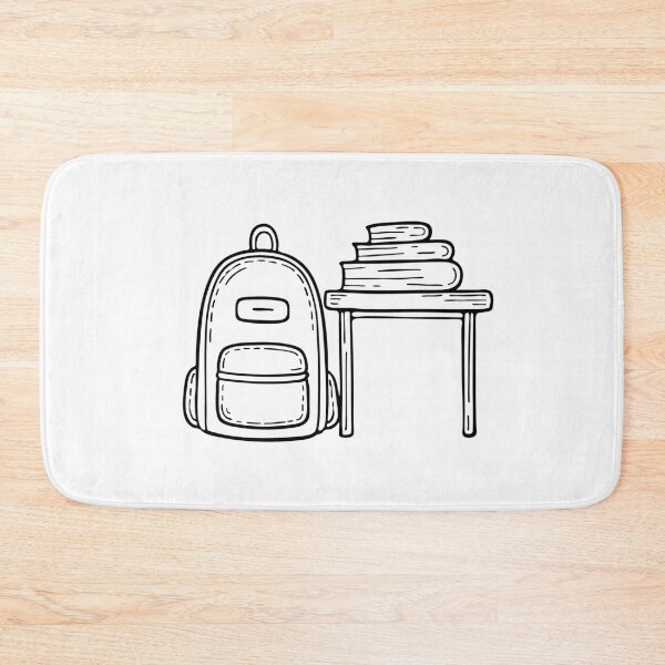 Item preview, Backpack Leaning Against a Classroom Desk designed and sold by rasagamastore.