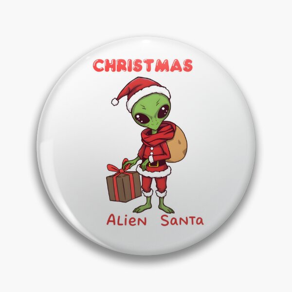 Item preview, Christmas Alien Santa with present and Santa sack designed and sold by EmeraldCauldren.