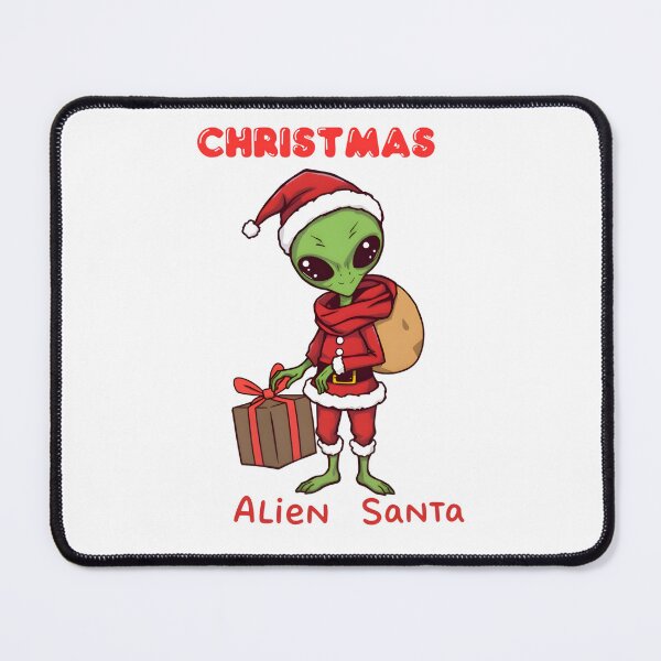 Item preview, Christmas Alien Santa with present and Santa sack designed and sold by EmeraldCauldren.