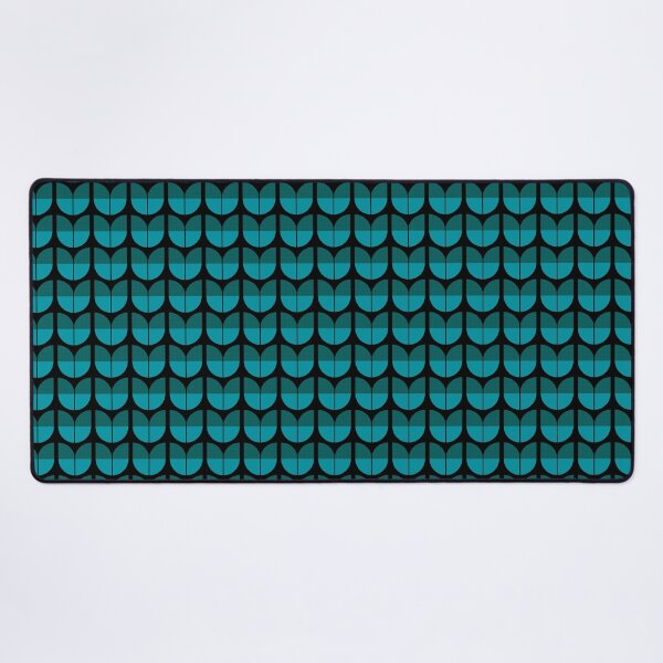 Item preview, Mid-century Modern Textured Fall Autumn Leaves Blue On Black designed and sold by QuestingPixel.