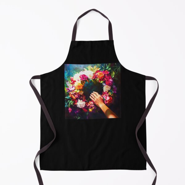Item preview, hand putting a floral wreath on a grave painting day of the dead november 1 art designed and sold by EmeraldeaArt.
