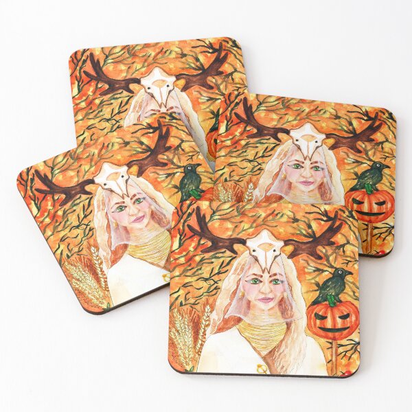 Item preview, Halloween Harvest Festival Goddess Kekritär designed and sold by Ivy Lily Art.