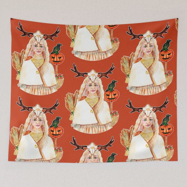 Item preview, Halloween Harvest Festival Goddess Kekritär designed and sold by Ivy Lily Art.