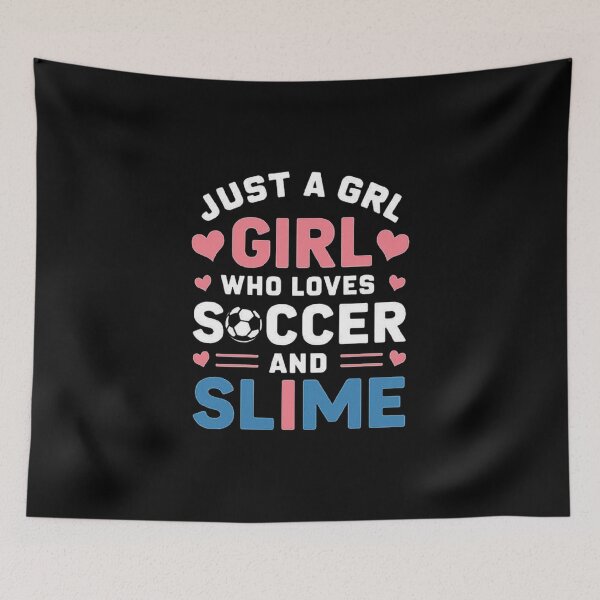 Item preview, Just a Girl Who Loves Soccer and Slime - Fun T-shirt Design for Girls designed and sold by love3617.