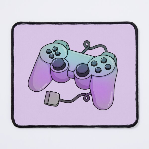 Item preview, Purple & Blue Retro Video Game Controller - PS1 Controller - 90s Toys designed and sold by Amy Farmer.