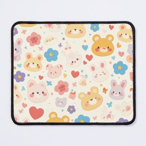 Item preview, Cute Animal Faces – Bears, Bunnies, Pigs, and Flowers Design designed and sold by kyungmie87.
