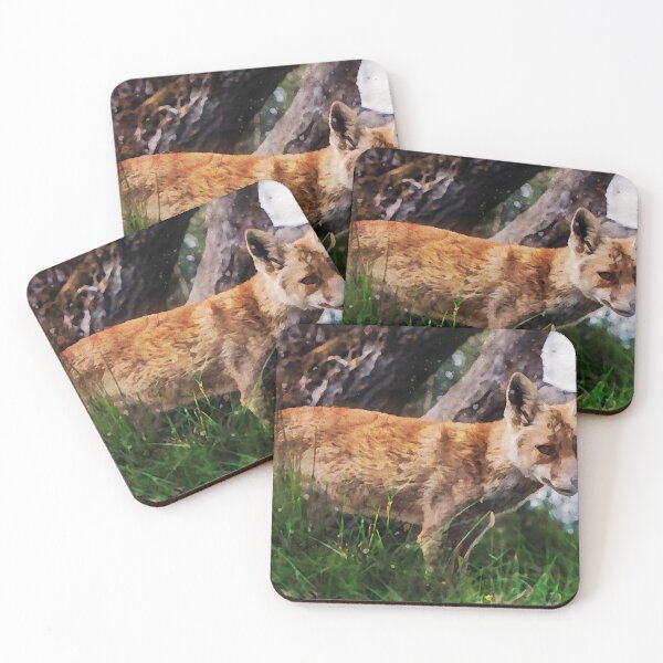 Item preview, Sideview of a young fox in late summer looking down from a hill designed and sold by Dolfilms.