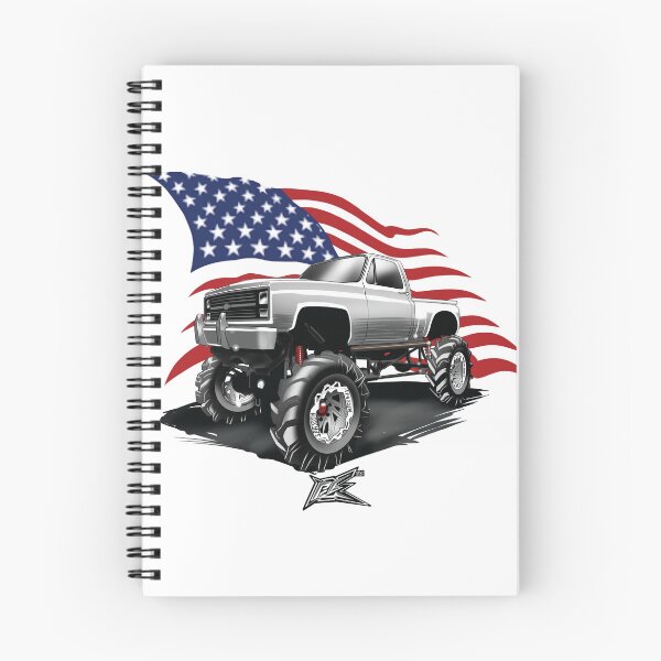 Item preview, patriotic american flag american v8 c20 lifted monster truck  designed and sold by NaquashM.
