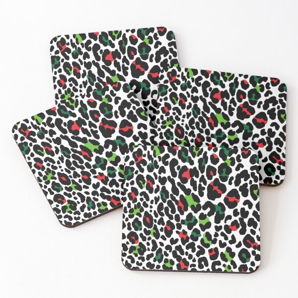 Item preview, Leopard Christmas Holiday Cheetah Green and Red Trendy designed and sold by AubrieBea.