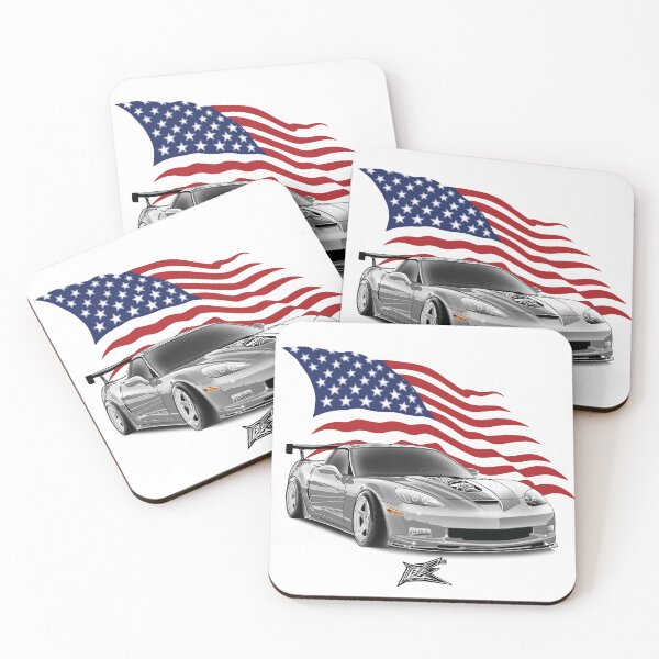Item preview, patriotic american flag corvette c6 designed and sold by NaquashM.