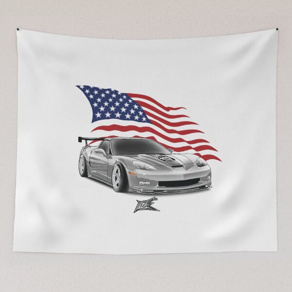 Item preview, patriotic american flag corvette c6 designed and sold by NaquashM.