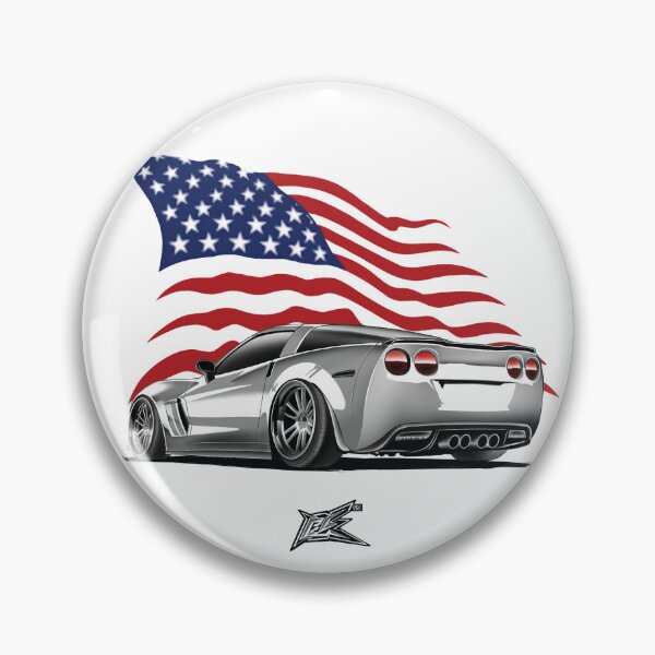 Item preview, patriotic american flag corvette c6 rear  designed and sold by NaquashM.