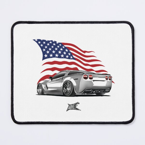 Item preview, patriotic american flag corvette c6 rear  designed and sold by NaquashM.