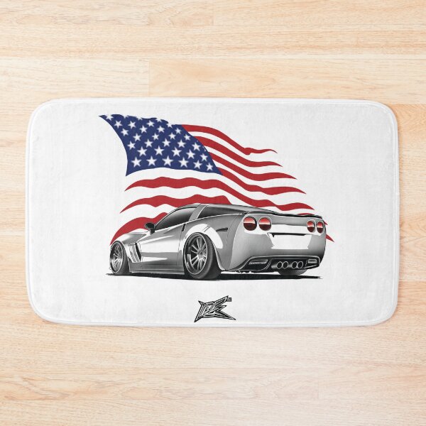 Item preview, patriotic american flag corvette c6 rear  designed and sold by NaquashM.