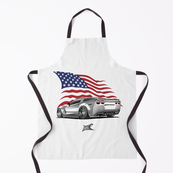 Item preview, patriotic american flag corvette c6 rear designed and sold by NaquashM.