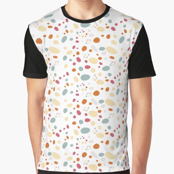 It's Raining Dots - Colorful dots random scatter white background Graphic T-Shirt