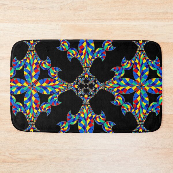 Item preview, Stained Glass Fleur Dark designed and sold by lezell.