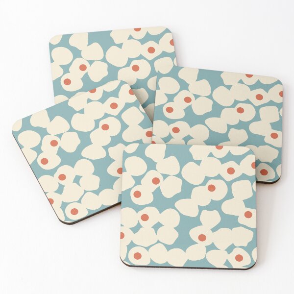 Item preview, Abstract Polka Dots Blue Beige Orange designed and sold by lamaddalena.