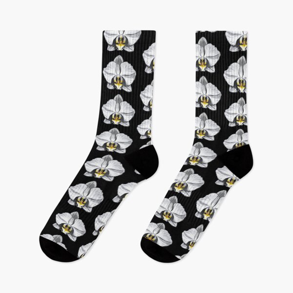 Item preview, white ghost orchid, flower pattern, flower power designed and sold by EMMonovi.