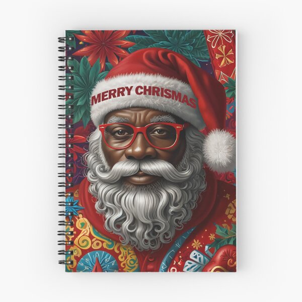 Item preview, Retro Black Father Xmas with Blue accents designed and sold by KeshaEls.