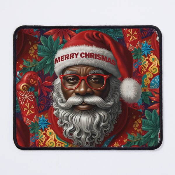 Item preview, Retro Black Father Xmas with Blue accents designed and sold by KeshaEls.