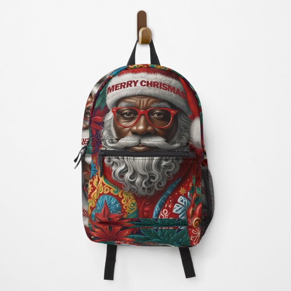 Item preview, Retro Black Father Xmas with Blue accents designed and sold by KeshaEls.