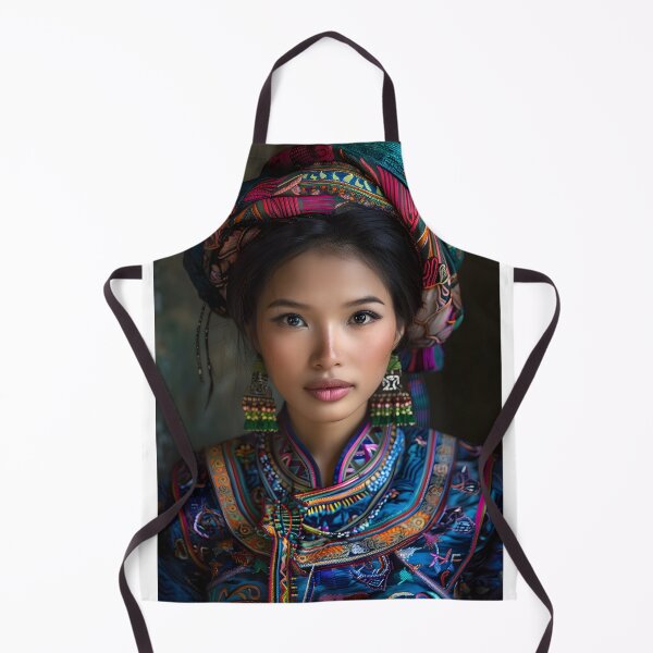 Item preview, Traditional clothing woman portrait with vibrant colors designed and sold by Artessie.