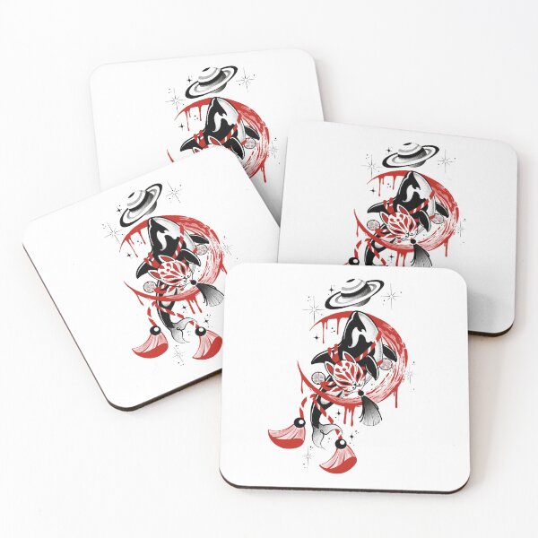 Item preview, Neo-Japanese orca with red moon designed and sold by 7Delamancha.
